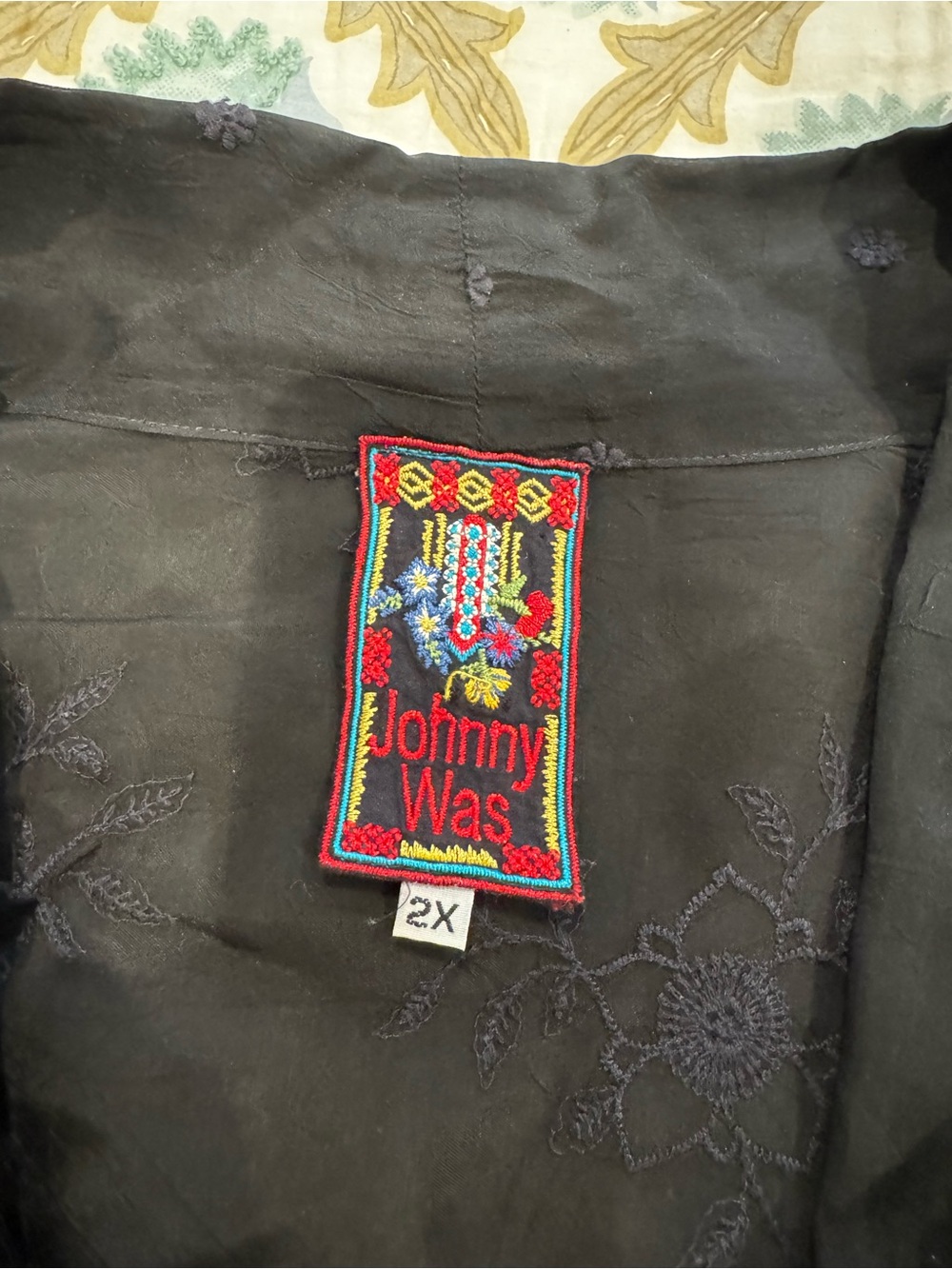 Johnny Was 2x Black Kimono - Picture 2 of 4
